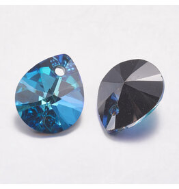 Drop Bermuda Blue  8x6mm  x6 pcs