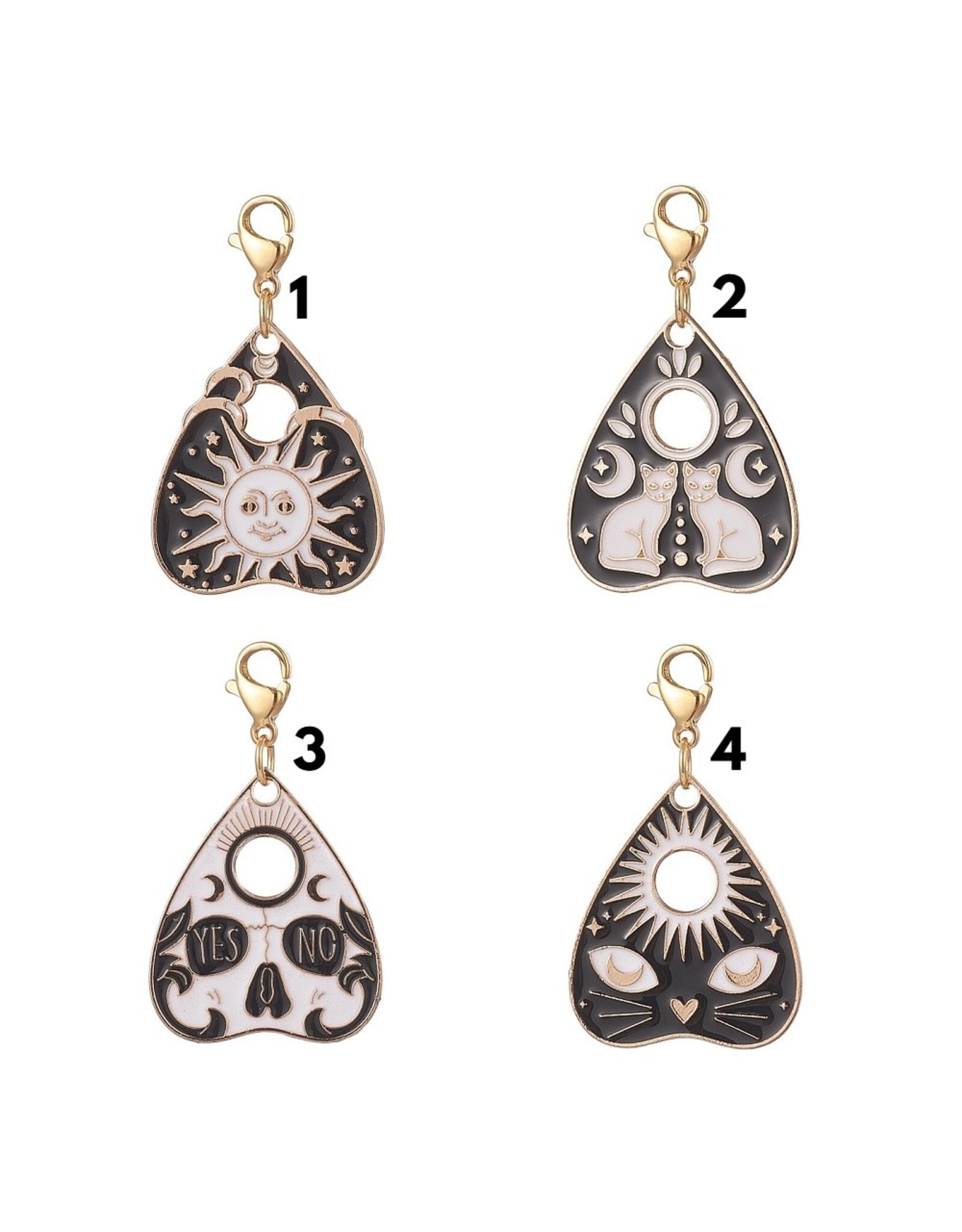 Divination Charm 26x22mm with Gold Lobster x1