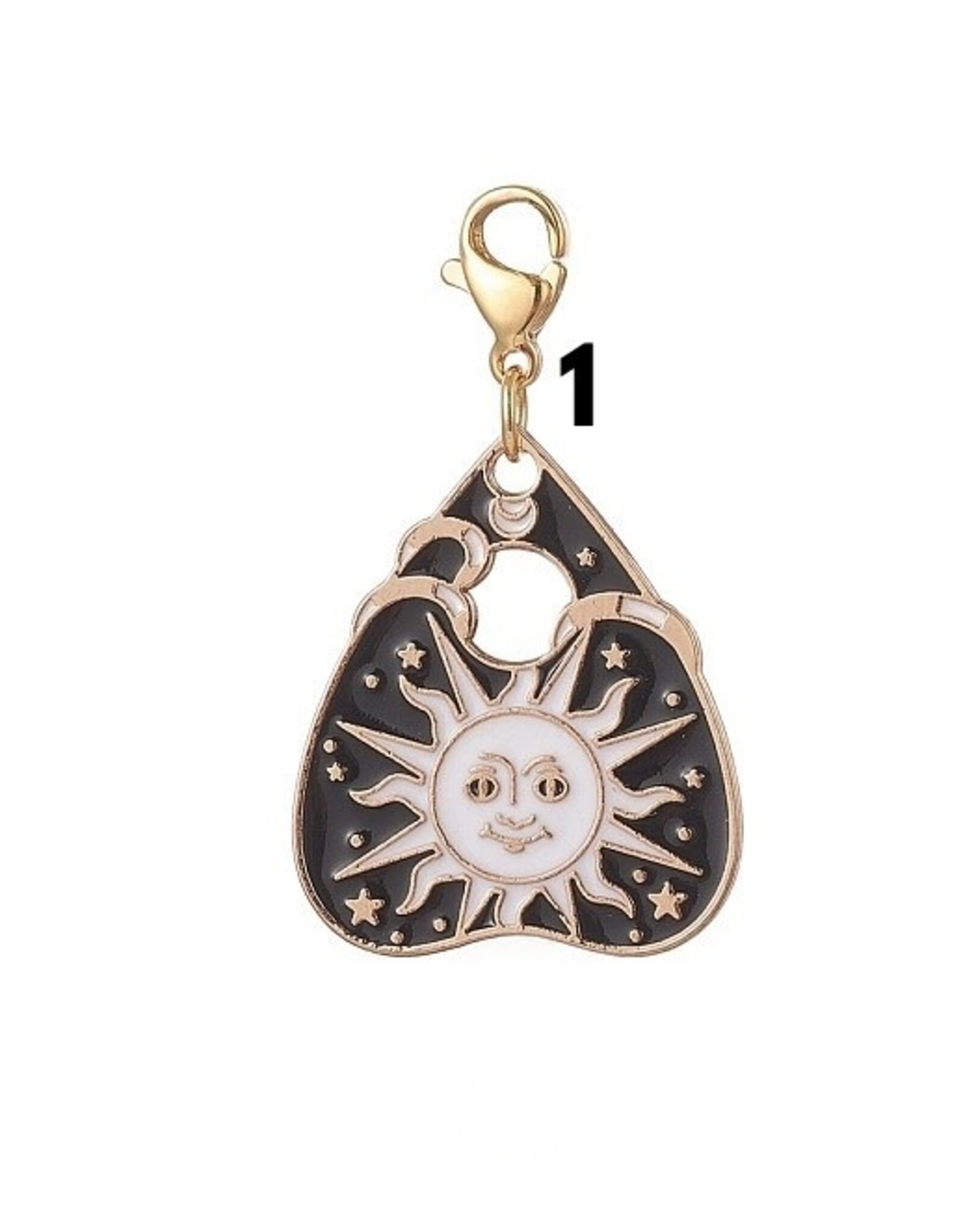Divination Charm 26x22mm with Gold Lobster x1