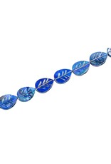 15x11mm Natural  Shell  Leaf Dyed x10