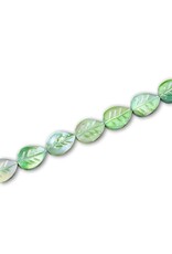 15x11mm Natural  Shell  Leaf Dyed x10
