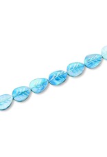 15x11mm Natural  Shell  Leaf Dyed x10