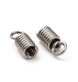 Coil End Crimp Stainless Steel for 2mm cord  x20 NF