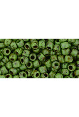y321  6  Round 40g  Opaque Green Picasso