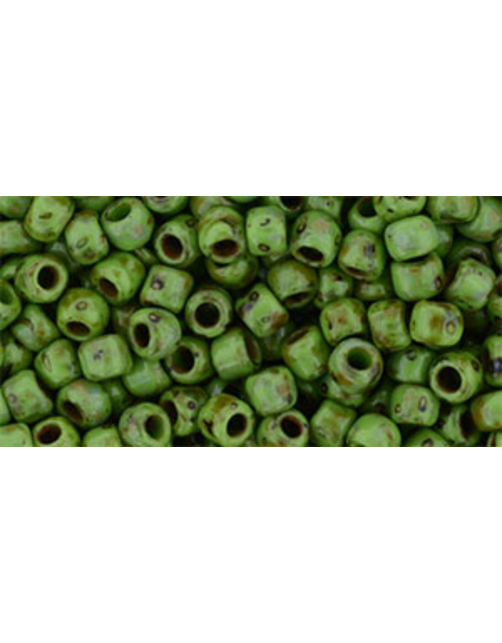 y321  6  Round 40g  Opaque Green Picasso