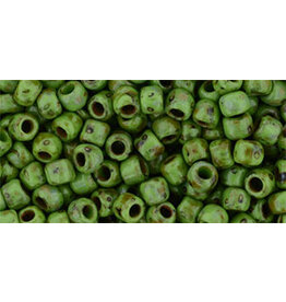 y321  6  Round 40g  Opaque Green Picasso