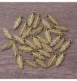 Feather Antique Gold 15mm   x30 NF