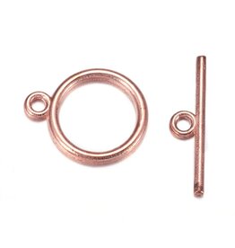 Toggle Clasp Round 15mm Rose Gold   x10  NF