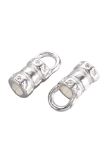 Cord End Crimp Silver for 2mm Cord