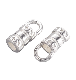 Cord End Crimp Silver for 2mm Cord