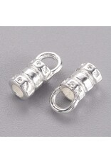 Cord End Crimp Silver for 2mm Cord