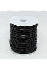 Hollow PVC   5mm  Black (3mm Hole) x1 Meter