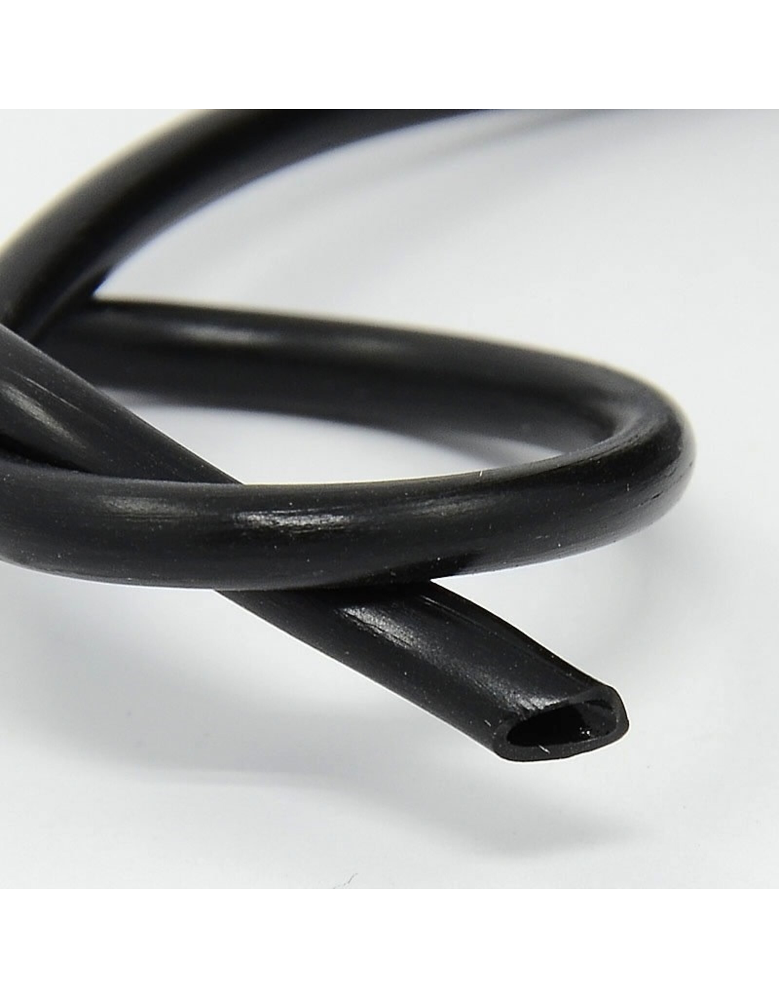 Hollow PVC   5mm  Black (3mm Hole) x1 Meter