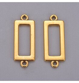 Open Rectangle Link Gold 30mm  1 to 1  x2  NF
