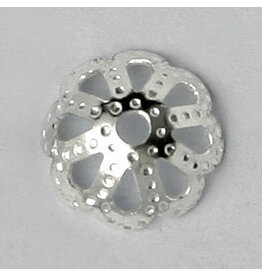 8mm Bead Cap Filigree Silver   x50  NF