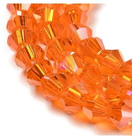 6mm Bicone Orange AB  x45