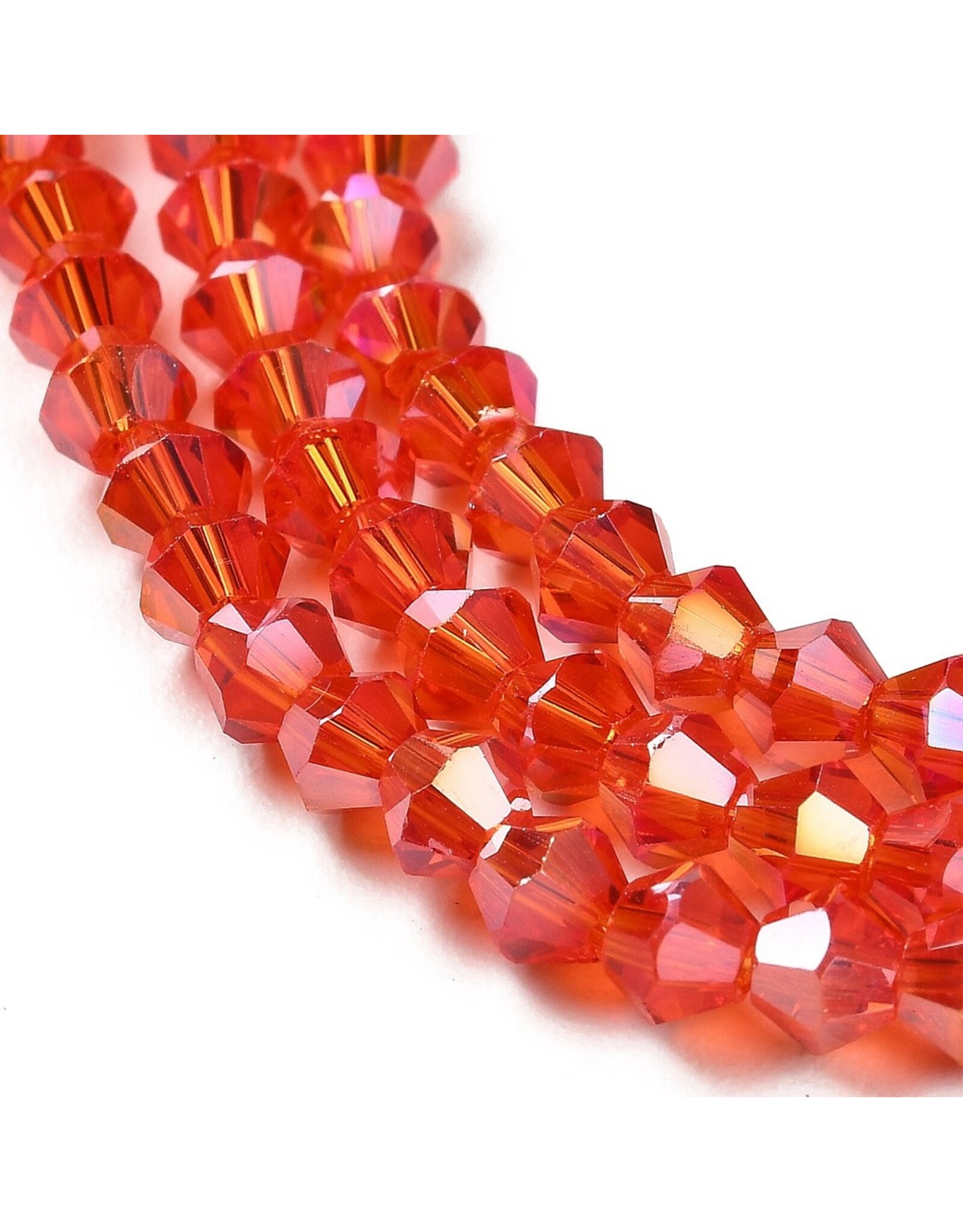 6mm Bicone Light Red  AB  x45