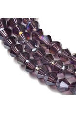 6mm Bicone Violet AB  x45