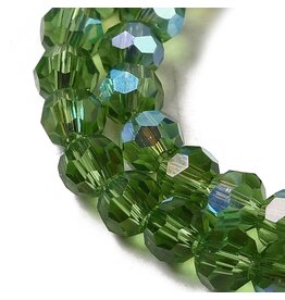 4mm Round  Transparent Green  AB  x85