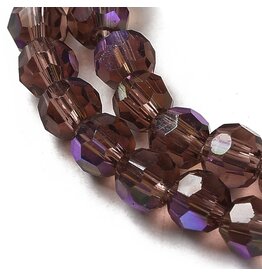4mm Round  Transparent Purple  AB  x85