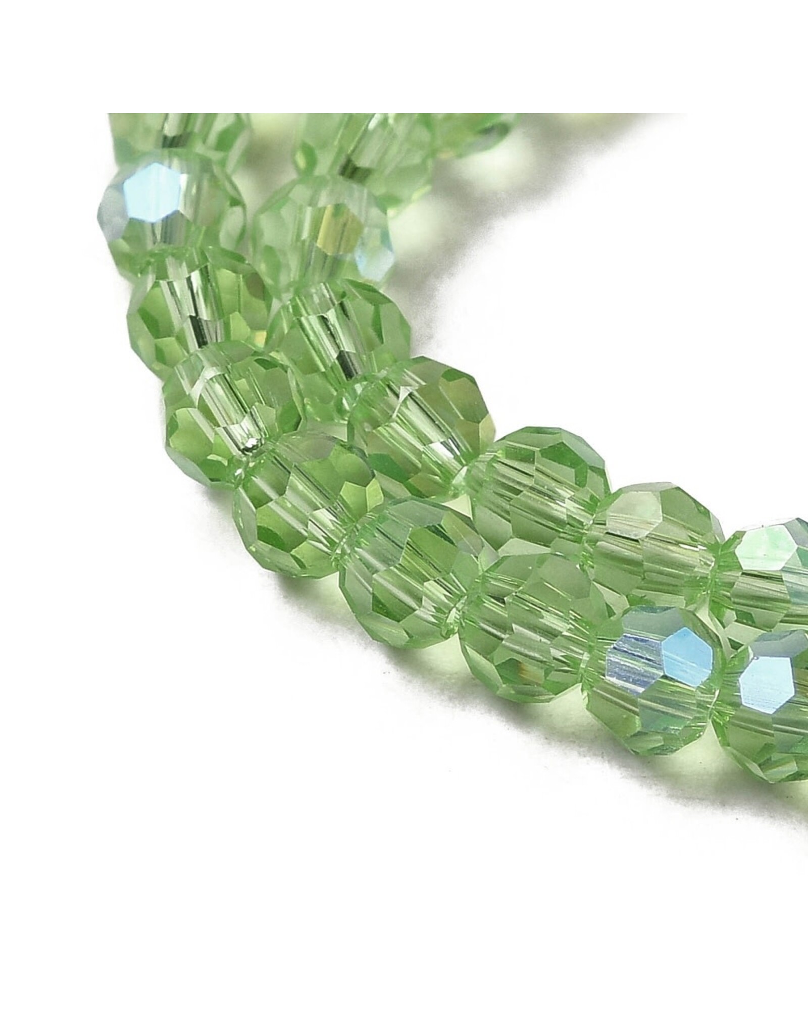 4mm Round  Transparent Peridot  AB  x85