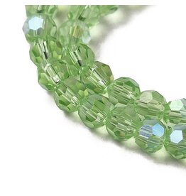 4mm Round  Transparent Peridot  AB  x85