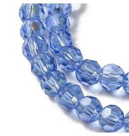 4mm Round  Transparent Light Sapphire  AB  x85