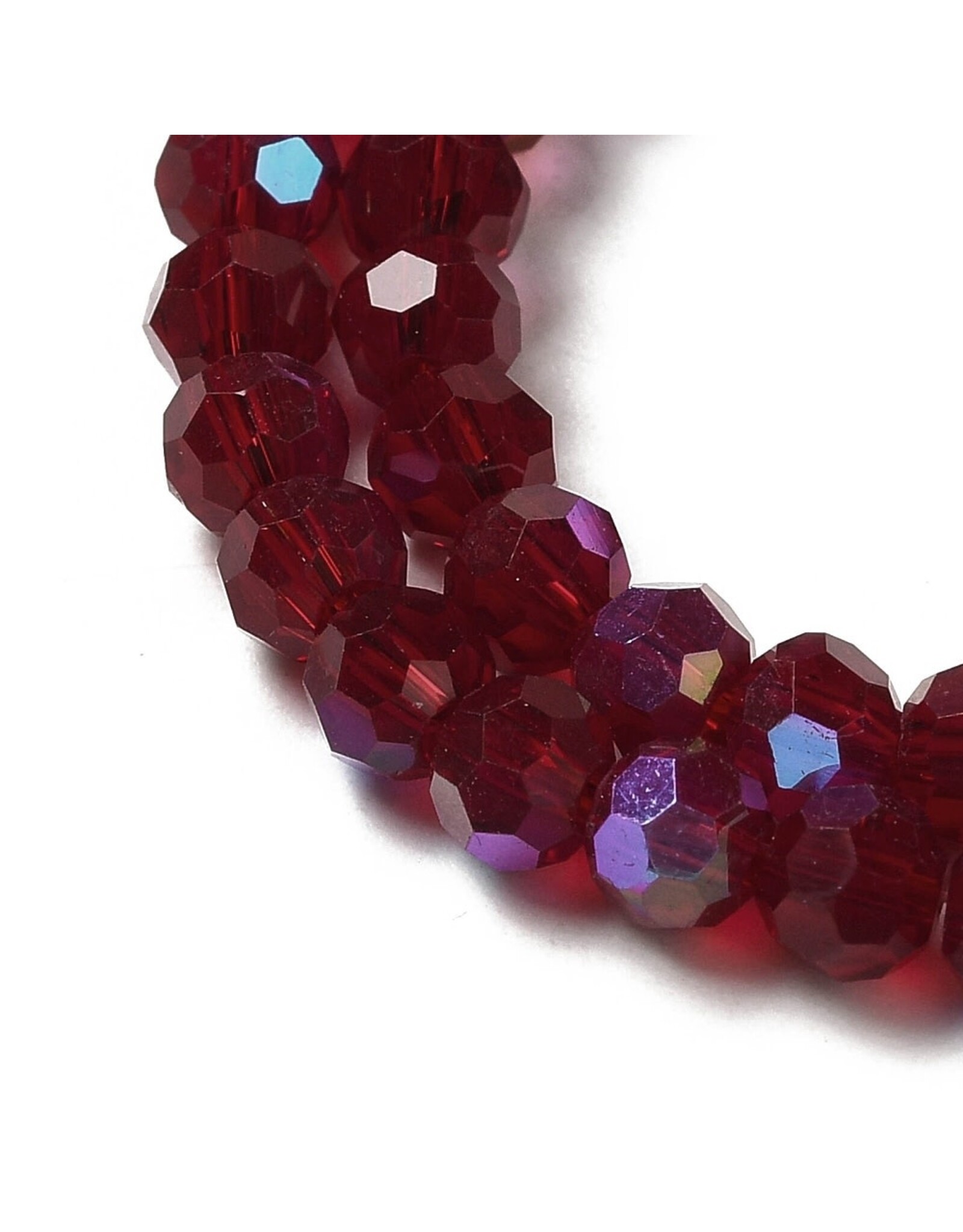 4mm Round  Transparent Dark Red  AB  x85