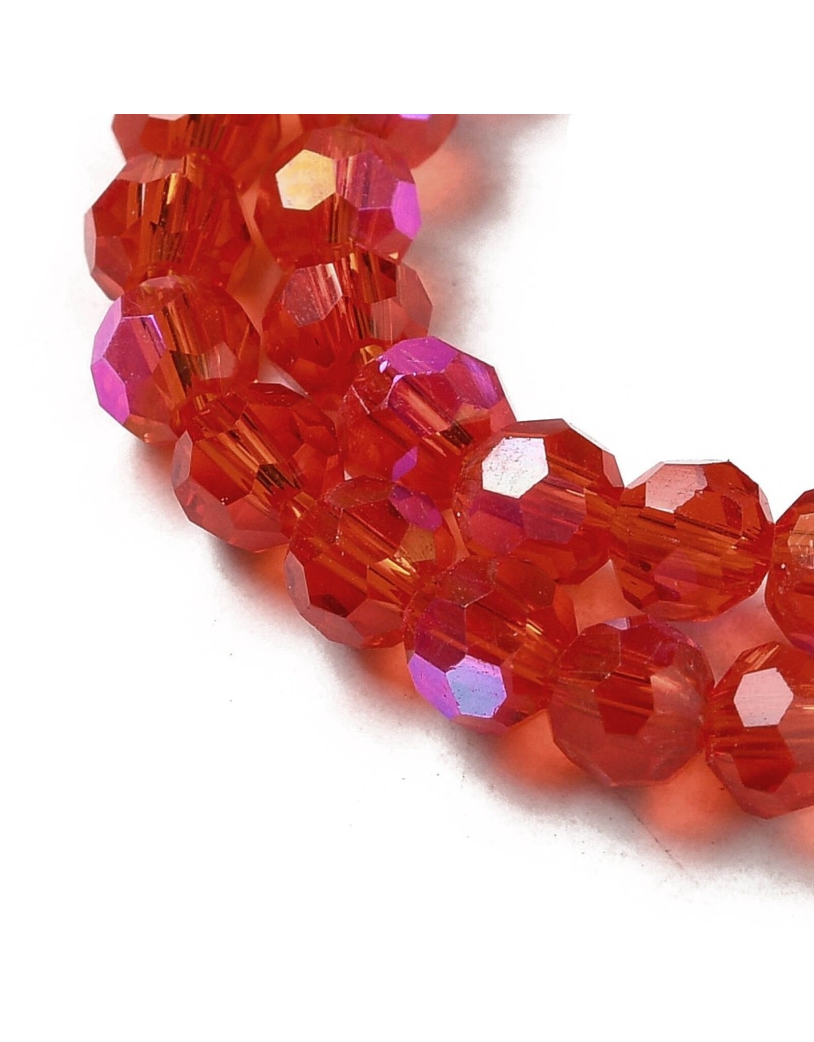 4mm Round  Transparent Light Red  AB  x85