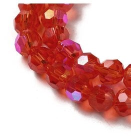 4mm Round  Transparent Light Red  AB  x85