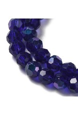4mm Round  Transparent Cobalt  AB  x85