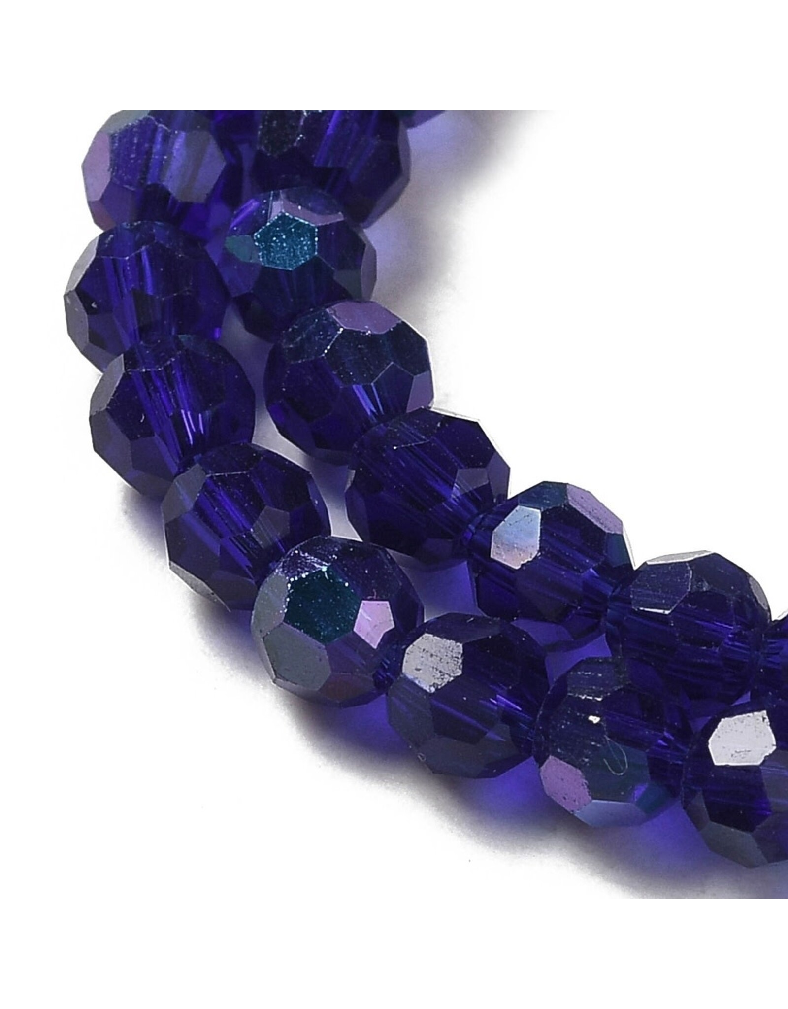 4mm Round  Transparent Cobalt  AB  x85
