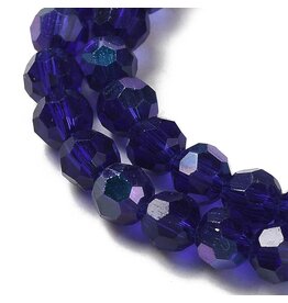 4mm Round  Transparent Cobalt  AB  x85