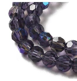 4mm Round  Transparent Violet   AB  x85
