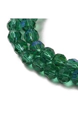 4mm Round  Transparent Dark Green  AB  x85