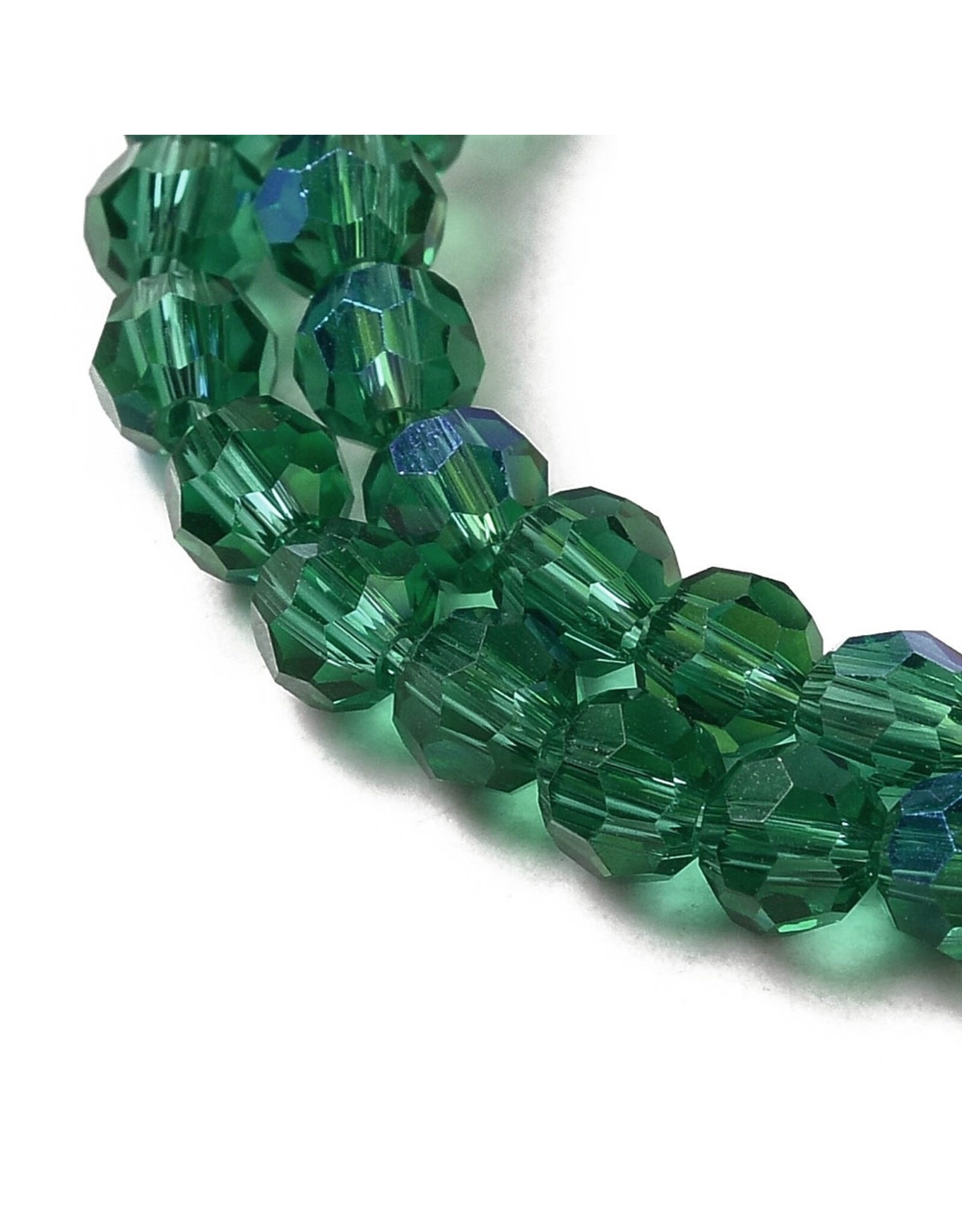 4mm Round  Transparent Dark Green  AB  x85