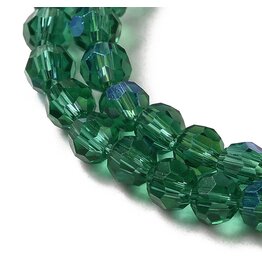 4mm Round  Transparent Dark Green  AB  x85