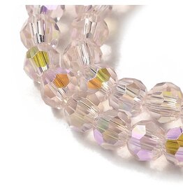 4mm Round  Transparent Rosaline AB  x85