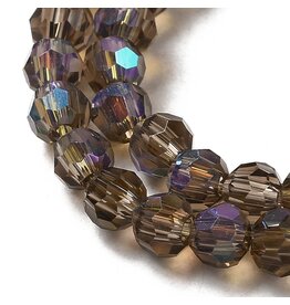 4mm Round  Transparent Grey AB  x85