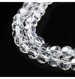 4mm Round  Clear Pearl Lustre   x85