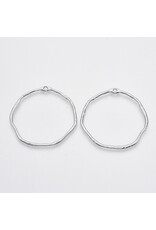 Textured Round Pendant  42mm  x4  NF