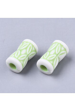 11x6mm Acrylic Tube, Hole 2.5mm  Random Assorted Colours x100