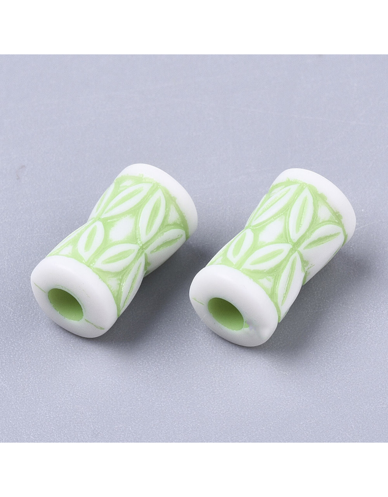 11x6mm Acrylic Tube, Hole 2.5mm  Random Assorted Colours x100