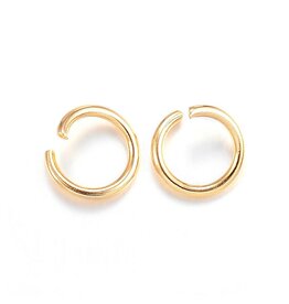 Jump Ring 6mm Stainless Steel 18k Gold Plated 20g  x50  NF
