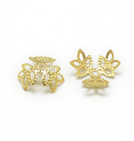13mm Bead Cap Filigree  Gold