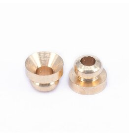 Bead Cap  4x3mm  Raw  Brass  x50