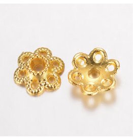 6.5mm  Bead Cap Flower   x50  NF
