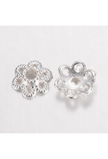 6.5mm  Bead Cap Flower   x50  NF
