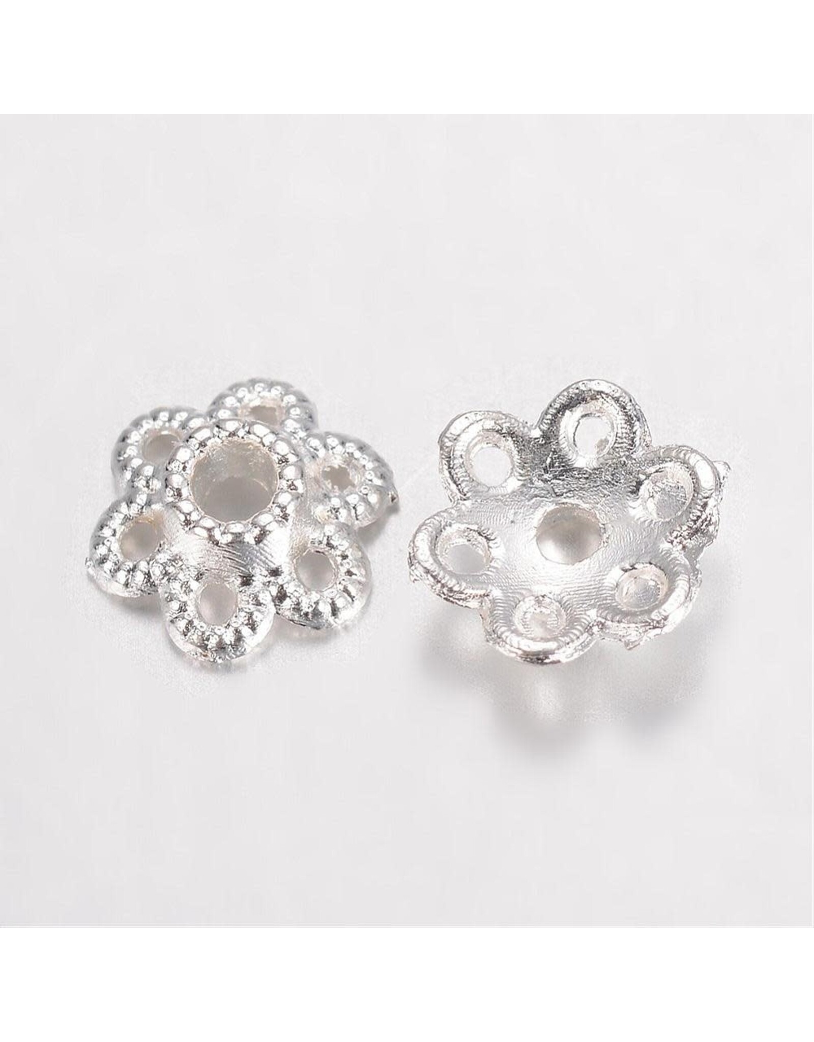 6.5mm  Bead Cap Flower   x50  NF