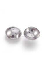 8mm Bead Cap Apetalous   Stainless Steel  x20 NF
